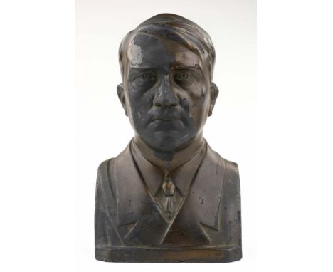 A bust of Adolf Hitler, 5.5 x 9 in., signed by the artist ‘Schmidt-Hofer’ on the back at the bottom left, no other markings. 