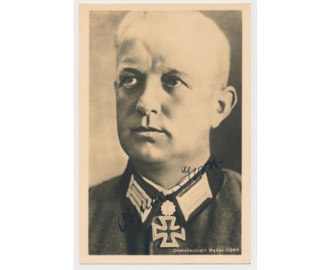 WALTER GORN (1898 - 1968) German general who commanded several divisions. He was a recipient of the Knights Cross with Oak Le