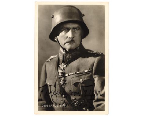 FRANZ RITTER VON EPP (1868 - 1947) Nazi politician and general, Governor of Bavaria and Reichsleiter of the NSDAP. Died in an