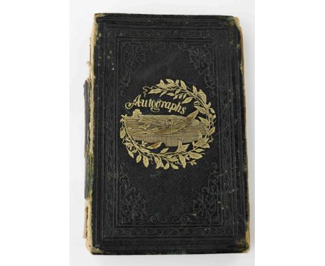 JOHNSON'S ISLAND AUTOGRAPH BOOK A terrific war-date autograph book containing approx. 175 signatures of captured Confederate 