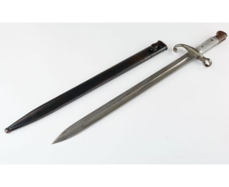 ARGENTINIAN 1891 MAUSER BAYONET Argentine Contract Mauser M-1891 Bayonet with aluminum grips, bayonet and scabbard with match
