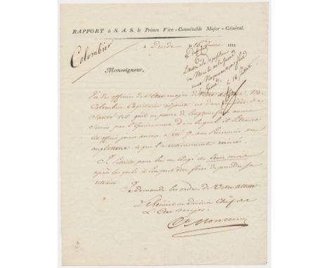 FRANCOIS BAILLY DE MONTHION (1776 - 1850) French general and chief of staff to Berthier, later serving as chief of staff of t