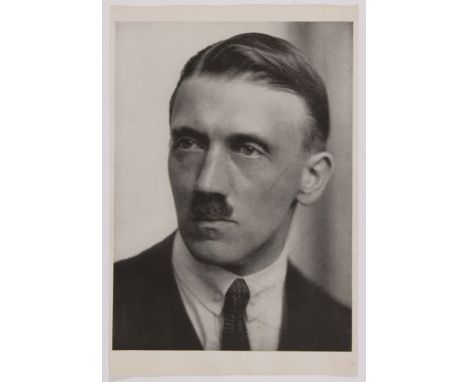 ADOLF HITLER Fine early printed portrait, 7 x 10 in., taken from 'Antlitz des Fuhrers'. Very good.