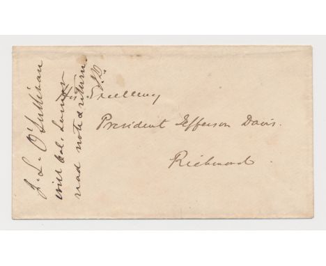 JEFFERSON DAVIS (1808 - 1889) President of the Confederacy who led his armies beyond the surrender at Appomattox. War-date A.
