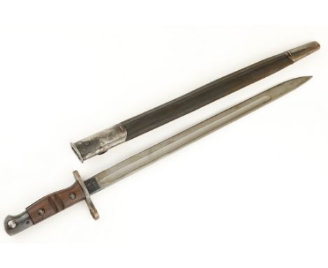 Superb, very early M1917 U.S. Remington Bayonet, U.S. marked with Ordnance Dept. stamp, maker-marked 'W' by Winchester, with 