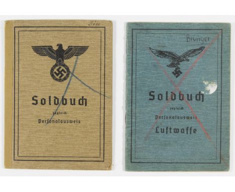 FALLSCHRIM-PANZER DIVISION 'HERMANN GOERING' SOLDBUCH Luftwaffe soldier's identity book, a 'soldbuch' issued to Friedrich Wil