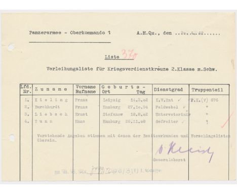 PAUL EWALD VON KLEIST (1881 - 1954) German military officer, the top Panzer commander in the German Army and superior to Gude