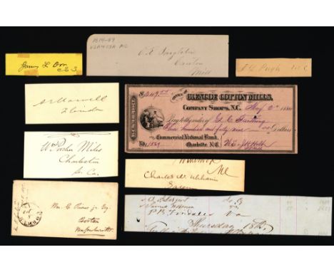 Signatures of JAMES ROBB, CHARLES T. LOWNDES, THEODORE D. WAGNER, and Col. WILLIAM L. TRENHOLM on a D.S., 1p. 4to. South Caro