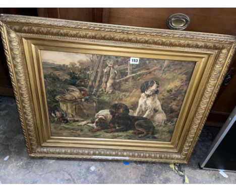 LITHOGRAPHIC PRINT OF HUNTING DOGS