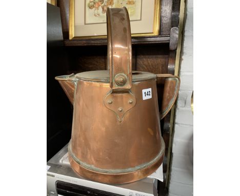COPPER HANDLED KETTLE AND WARMING PAN
