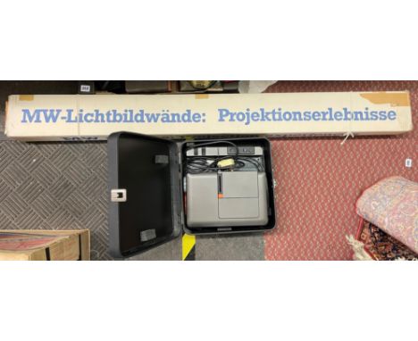 IKON SLIDE PROJECTOR AND SCREEN