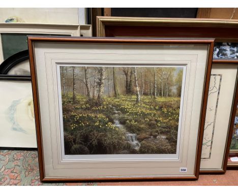 LIMITED EDITION PRINT 276/500 OF SPRING DAFFODILS SIGNED IN PENCIL W.R. MAKINSON WITH A NORTHERN EDITIONS BLIND STAMP