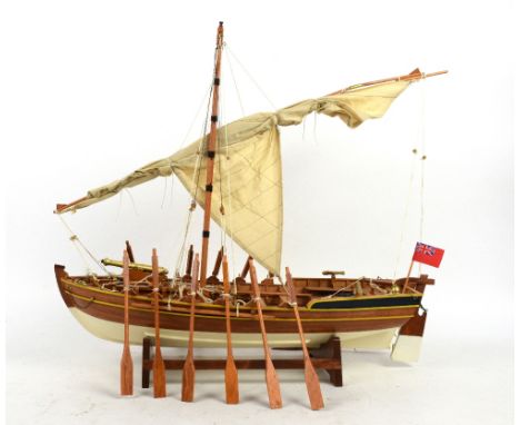 Nauticalia scale model of a Royal Navy armed cutter, 53cm (h) x 68cm (l)..    