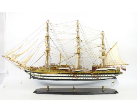 Admiralty Ship Models scale model ship 'Amerigo Vespucci' 1931, 60cm (h) x 100 (l)..    