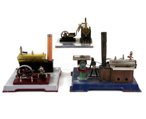 An SEL twin model live steam stationary engine and two other live steam stationary engines. (3).    