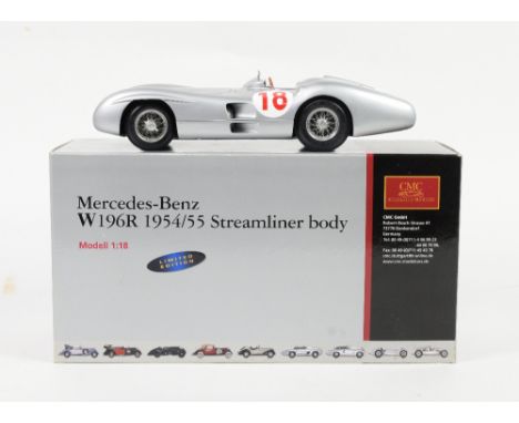 CMC, Mercedes-Benz W196R 1954/55 Streamliner body, limited edition 1:18 scale precision model M-049, together with an AutoArt