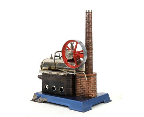 A Wilesco live steam vertical stationary engine D14, 26cm high overall..    
