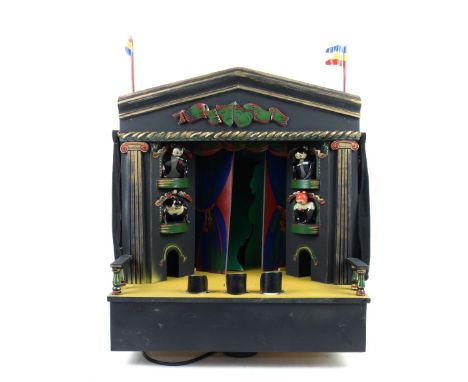 Puppet theatre with figures,.    