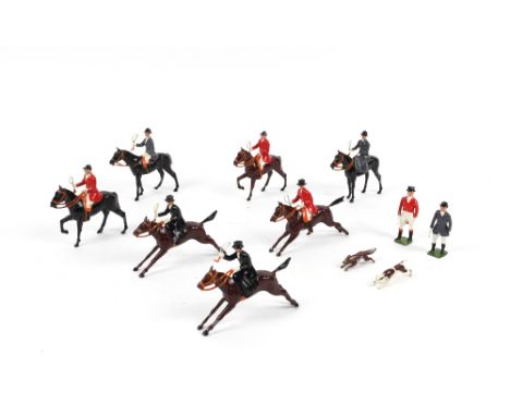 Collection of Britain's lead hunting figures,.    