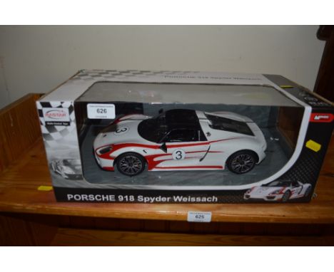A scale model of a Porche 918 Spyder Weissach