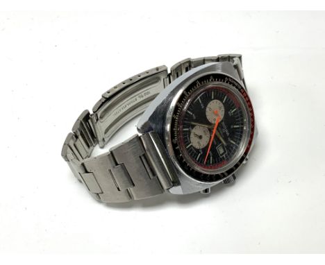 Vintage Sicura Chronograph wristwatch, Manual wind c.1960. (A) small strap.