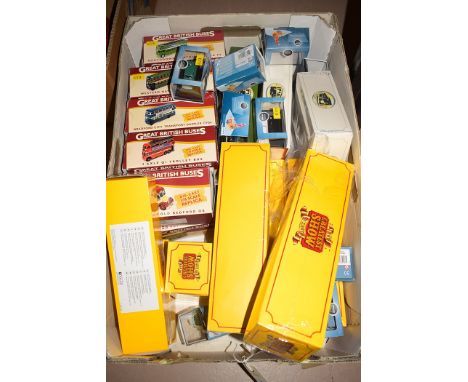 Diecast model vehicles, to include: a collection of Great British buses; The Greatest Show on Earth by Atlas Editions; and Ox