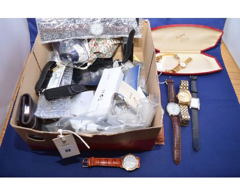 A quantity of costume watches; together with a 9ct. yellow gold cased Rotary cocktail on 9ct. gold strap.