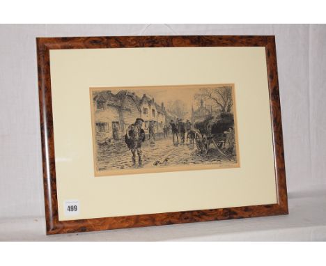 An etching, by W. B. Hole - "A Straggler of The Chavalier's Army", signed in pencil.
