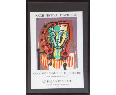 PABLO PICASSO (1881 Málaga - 1973 Mougins) - Farblithografie/Ausstellungsplakat, ¨XXXII Festival d`Avignon¨ (1978), bezeichne
