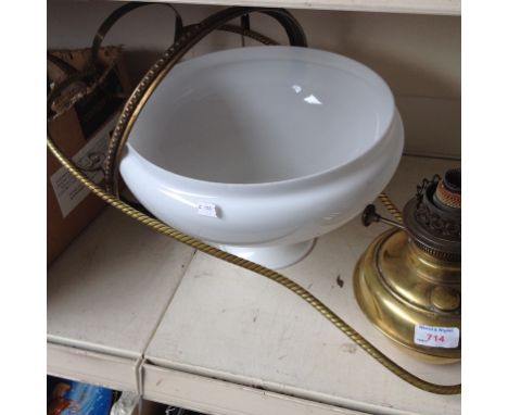 BRASS HANGING LAMP WITH GLASS SHADE       K2