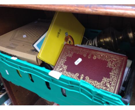 A CRATE OF BRIC A BRAC INC BOARD GAMES, BRASS LAMP, ETC