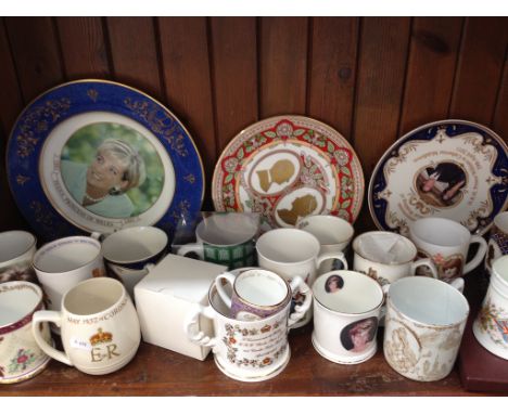 SHELF OF ROYAL COMMEMORATIVE CHINA