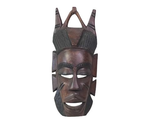 LARGE COLLECTION OF AFRICAN TRIBAL STYLE ITEMS, including masks, as well as animal figures
