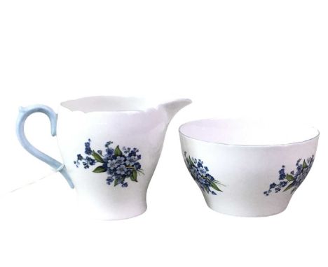 SHELLEY TEA SERVICE, FORGET ME NOT PATTERN  along with a Bell China tea service