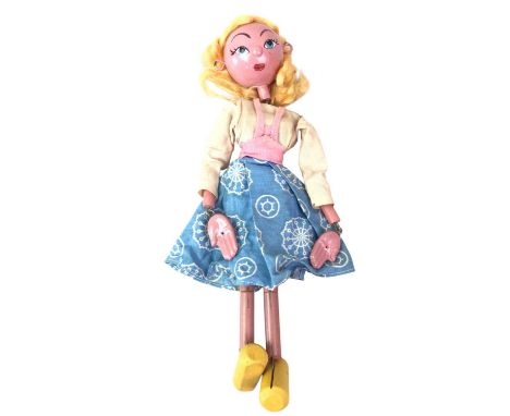 VINTAGE PELHAM PUPPET, SS TYRO GIRL in original box30cm long