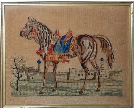 VICTORIAN EMBROIDERY, AND OTHER PICTURES including a painting by John Peet