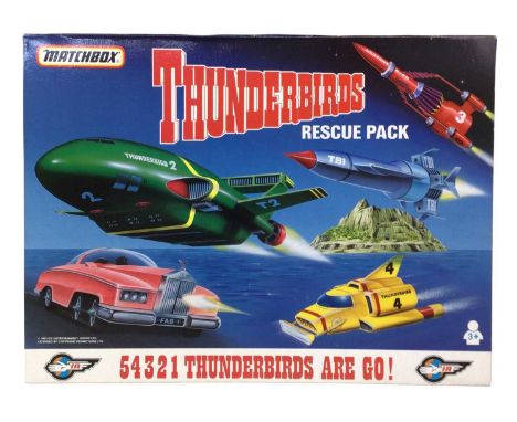 THUNDERBIRDS RESCUE PACK, AND OTHER ITEMS by Matchbox, along with a Captain Scarlet S.P.V. Spectrum Pursuit Vehicle, a Captai