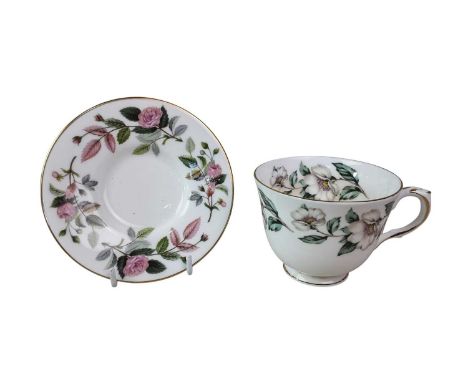 CROWN STAFFORDSHIRE PART TEA SERVICE, AND A WEDGWOOD PART COFFEE SERVICE  the Staffordshire service comprising cups, saucers,