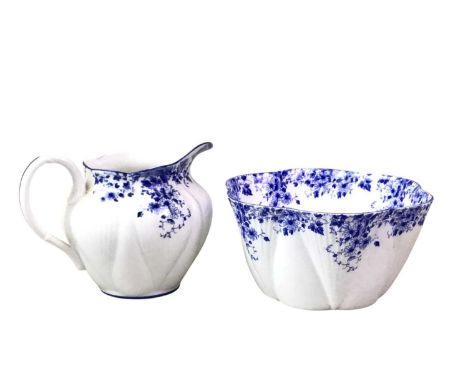 SHELLEY TEA SERVICE, DAINTY BLUE PATTERN  along with a Royal Albert tea service