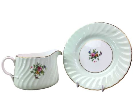 AYNSLEY TEA SERVICE, AND A MINTON TEA SERVICE  each with floral and gilt decoration 