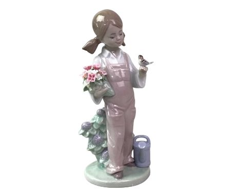 COLLECTION OF LLADRO FIGURES, ALONG WITH BING & GRONDAHL AND WILLOW TREE FIGURES  including boys with candle, girl with bird 