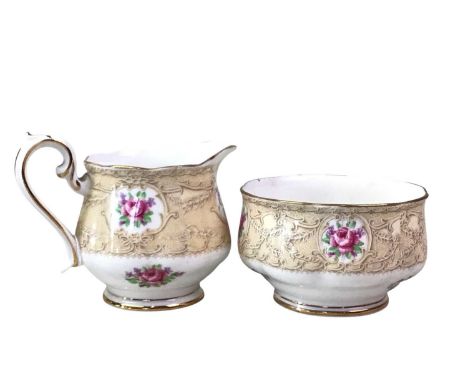 ROYAL ALBERT TEA SERVICE, DEVONSHIRE ROSE PATTERN  along with a Shelley Forget Me Not tea service