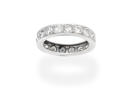 DIAMOND ETERNITY RINGSet throughout with brilliant, old brilliant and single-cut diamonds,  diamonds approx. 1.80cts total, r