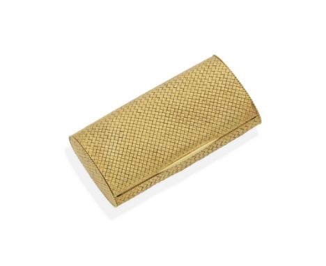 BOUCHERON: MESH CASE, CIRCA 1960Of interwoven mesh design, with ropetwist borders, signed Boucheron Paris, numbered 84071, Fr