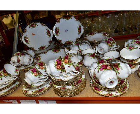 ROYAL ALBERT 'OLD COUNTRY ROSES' TEA/DINNER WARES, comprising six 27cm plates (seconds), six 21cm plates (seconds), six soup 