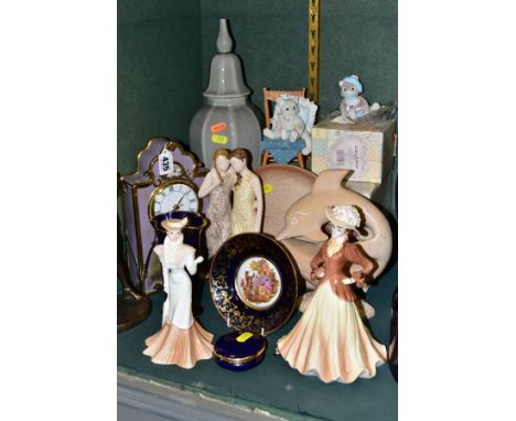 TWO COALPORT LADY FIGURES AND OTHER CERAMICS, etc, including Coalport 'Chantilly Lace, Charm' and 'Ladies of Fashion - Joan',