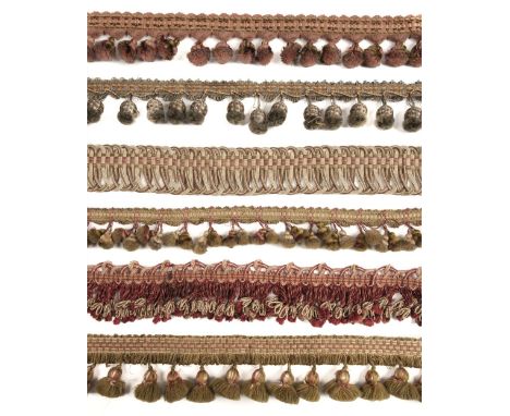 * Passementerie. A collection of good quality sewing braids, fringes, and edgings, 19th/20th century, approximately 55 pieces