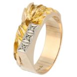 14K yellow gold Scandinavian ring set with approx. 0.02 ct. diamond