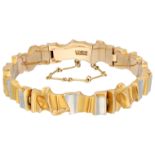 Lapponia 14K gold/platinum 'Alba' bracelet