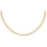 18K yellow gold coffee bean link necklace